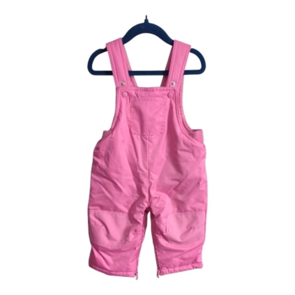 Disney Baby NWOT Pink Bib Overall Snowpants Fleece Lined‎ Adjustable Size 6-12m